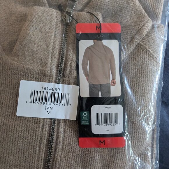NWT Men's Banana Republic Waffle Quarter Zip | Tan | M - Picture 3 of 3